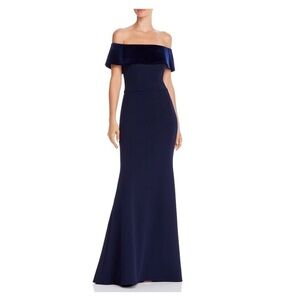 Aqua Off-the-shoulder Mermaid Gown